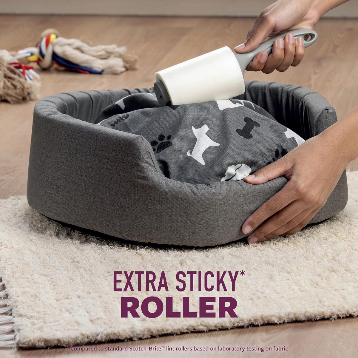 Scotch-Brite Pet Extra Sticky Hair Lint Roller, 600 Sheets Total, 6 Pack