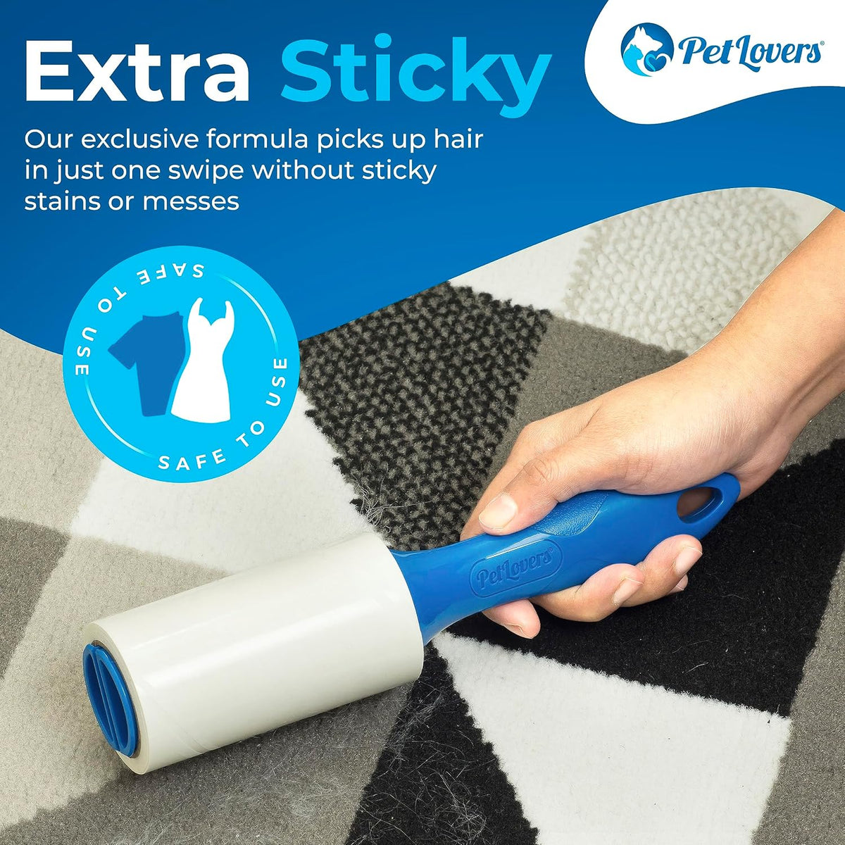 PetLovers Extra Sticky Lint Rollers and Refills - 990 Sheets, Dog and Cat Lint Remover, 9 Packs of Refills